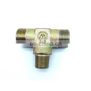 Adjustable High Pressure Thread O-ring Quick Coupling Tee Carbon Steel Pipe Joint Fitting thumbnail-1