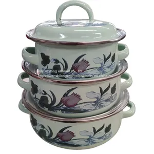 6pcs Vitreous Enamel Pot ENAMEL CASSEROLE thumbnail-5