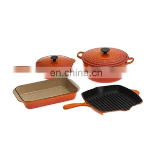 China Cookware Set Pots and Pans Set Enamelware Cast Iron Cooking Pot Set thumbnail-4