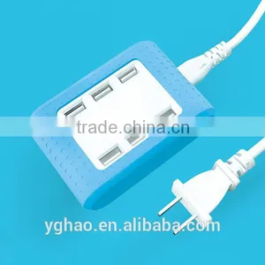 Wholesale New Design Super Fast Charging 5V 4A Multiple Port Universal 5 Usb Travel Wall Charger for Mobile Phone thumbnail-2