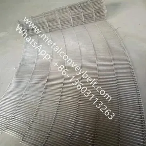 Flat Flex Wire Mesh Conveyor Belt Metal Conveyor Belt Food Mesh Belt thumbnail-2