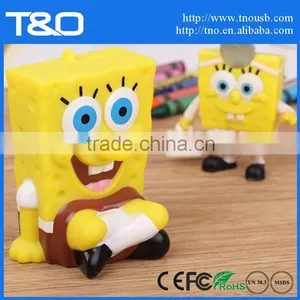 Cartoon Spongebob Power Bank 2600mah Cell Phone Usb Charger Yellow thumbnail-2