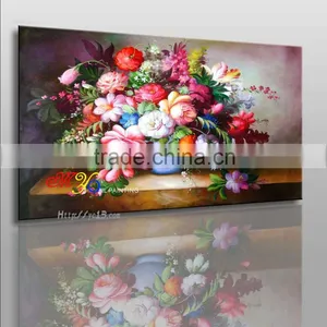Still Life Decor Flower Fabric Oil Painting for Home,hotel Decor Ct-66 thumbnail-1