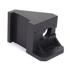High Precision CNC Milling Black Anodized Aluminum Double Clamp Mounting Block Custom OEM ODM Machining Service thumbnail-2