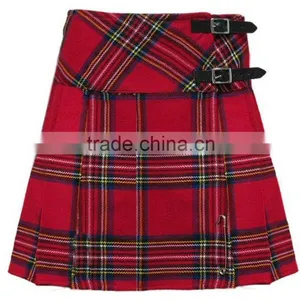 Royal Stewart 16.5 Inch Tartan Scottish Kilts Highland Mini Ladies Sexy Kilts Skirt thumbnail-1