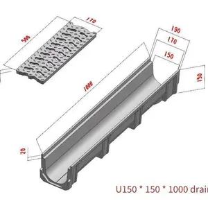 Composite Resin Fiberglass Reinforced Plastic Drainage Ditch, Fiberglass Reinforced Plastic Canal for High-standard Farmland thumbnail-3
