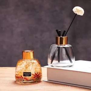 50ml 100ml 150ml 200ml 250ml Glass Diffuser Bottle Aromatherapy Jar Air Freshener Bottle Aromatherapy Glass Bottle With Cap thumbnail-1