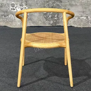 Italian Modern Nordic Solid Wood Cross-Back Dining Chair With Fabric Backrest for Home Office Home Bar Gym Hotel Use thumbnail-5