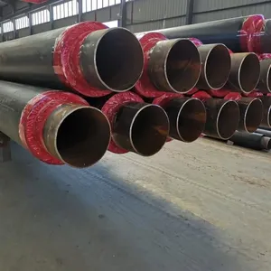 High Density Polyurethane Foam Pre‑insulated Steel Pipe Direct Buried Hot Water Heating Insulation Pipe thumbnail-2