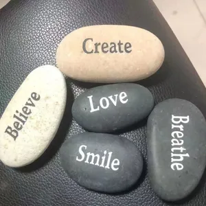 Limestone Engraving and Painting DIY Laser Engraving of Rain Flower Stones and Natural Painting Stones thumbnail-4
