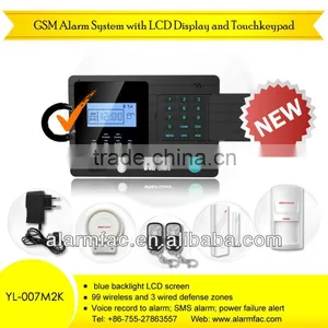 Quad-band 2013 New GSM Wireless Home Security Alarm System,auto-dial GSM Alarm System With SOS Button(YL-007M2K) thumbnail-1