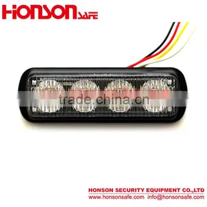 LED Thin Waterproof Headlight Surface Mount Dash Grille Strobe Light 4 Led Car Emergency Light HF-148 thumbnail-1