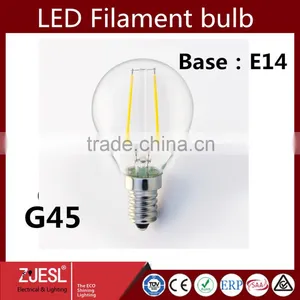 CE ROHS CERTIFICATE G45 2W E14 LED LED Bulb Filament thumbnail-1