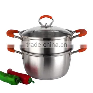 18/8 Stainless Steel Cookware Set With Silicone Handle thumbnail-5