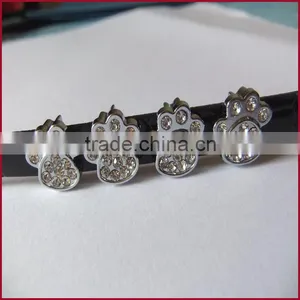10mm Full Diamond Double Heart Shaped Slide Charms Diy Jewellery Accessories thumbnail-6