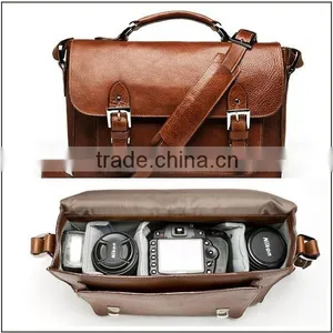 Hot Style Top Grain Leather Hidden Camera Bag Custom Leather Dslr Camera Bag thumbnail-2