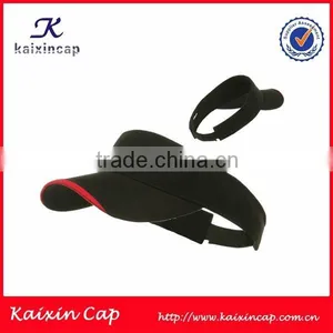 Wholesale Red Visor Hats Caps Without Logo Cap thumbnail-2