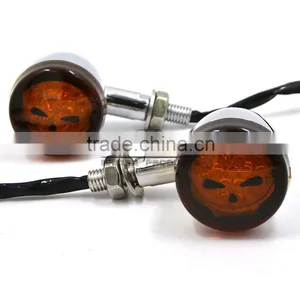 BJ-SL-062 Universal E-Mark Chrome Aluminum Amber Motorbike LED Light Motorcycle Turn Signal thumbnail-5