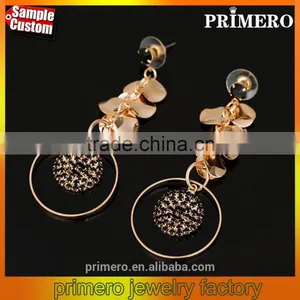 Hot Sale Big Round Rhinestone Drop Earrings Fashion Jewelry Accessories thumbnail-1