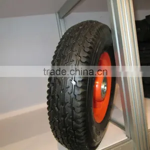 High Quality Manufacturer Pneumatic Rubber Tyre 4.10/3.50 x 4 Pneumatic Wheel thumbnail-1