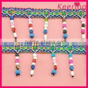 Wholesale Fashion Fancy Woman Garment Braid Bead With Fringe WTP-1296 thumbnail-1