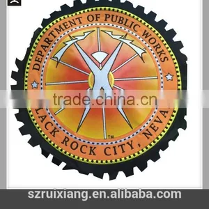 New Custom Sew on Woven Patch With Embroidred Effect thumbnail-1
