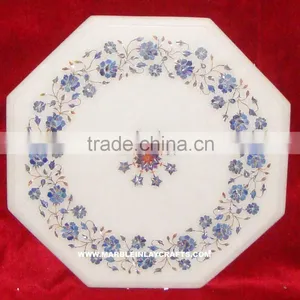 Inlay Marble Stone Table Top Pietra Dura Table Top thumbnail-1