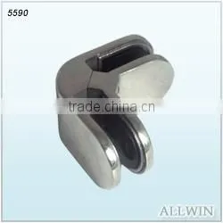 Polished Zinc Alloy Mini Z-Series Round Shape Radius Base Glass Clamp thumbnail-5