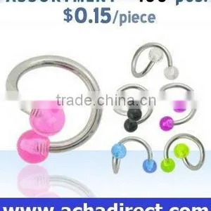 Body Jewelry Spiral Barbells thumbnail-1