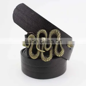 2015 Vintage Style pu Casual Belt for Women With Snake Shape Buckles in Yiwu thumbnail-2