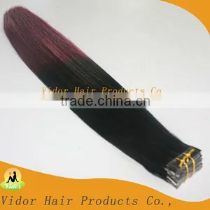 Brazilian 100% Virgin Remy Ombre Tape Hair Extension Two Tone Hair thumbnail-1