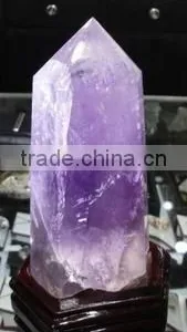 Natural Rock Amethyst Crystal Piont thumbnail-1