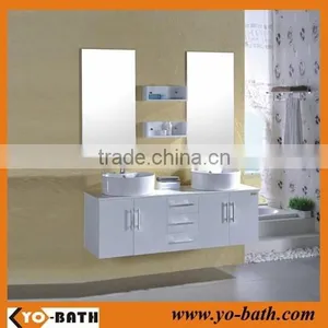 59" Hang White Double Sink French Bathroom Vanity YO-W001 thumbnail-1