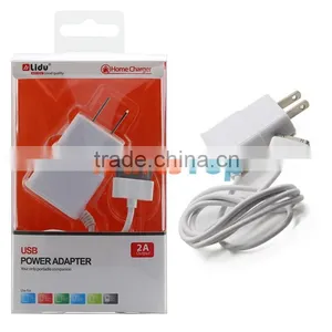 Factory Wholesale Lidu USA Canada Home Charger ,US AC Power Adapter WIth 30Pin USB Cable For IPhone 4 4S IPad IPod thumbnail-1