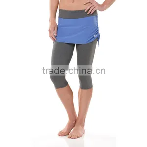 Manufacturer Wholesale Top Quality Women's Nicest Yoga Capri With Skirts thumbnail-1