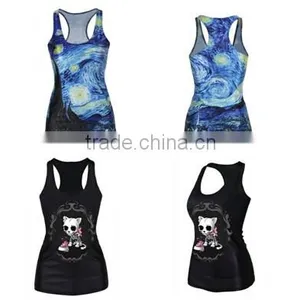 Women 3D Print Starry Sky Galaxy Space Tank Top Sleeveless Shirt Vest Graphic thumbnail-1