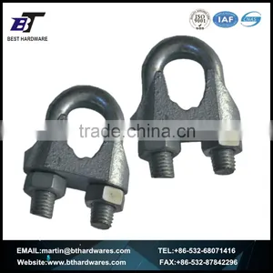 CHINA FACTORY WHOLESALE PRICE DIN741 MALLEABLE WIRE ROPE CLIP thumbnail-1