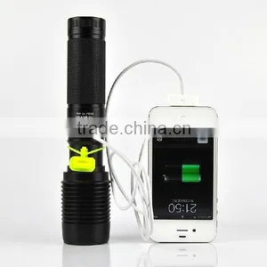 POPPAS 6618 Super Power Multifunction Rechargeable LED USB Flashlight thumbnail-2