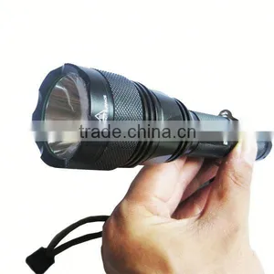 F18 High Power Best T6 Police Rechargeable 3.7v Rechargeable Led Flashlight thumbnail-2