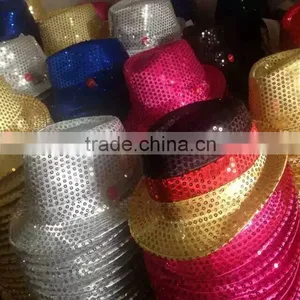 Fashion Flashing Fedora Sequin Gangster Hat Hot Jazz Hat Cap thumbnail-1