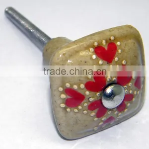 Designer Ceramic Drawer Pull Knobs With Metal Fittings thumbnail-1