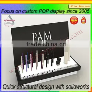 Counter Makeup Display Stand With Light Lit thumbnail-1