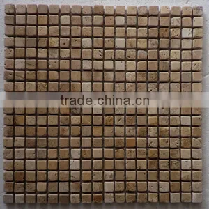 Yellow Travertine Mosaic Tile thumbnail-1