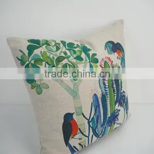 Custom Bird Design Digital Print Wholesale Pillow Case With Plain Style thumbnail-3