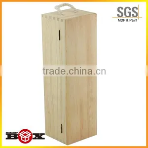 1 Bottle Hinged Oak Wooden Box thumbnail-1