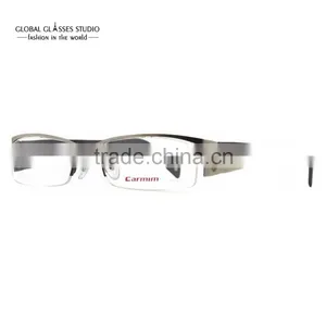 New Design Wholesale Modern Stainless Steel Name Brand Carmim Men/women Eyewear Glasses Optical Eyeglasses Frame AW102 thumbnail-2