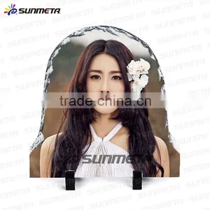 White BlankSublimation Personalized Rock Slate Photo thumbnail-1