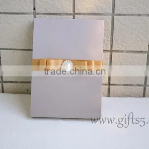 Fancy Wedding Invitation Gift Box With Ribbon thumbnail-2