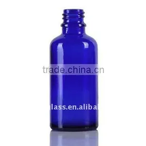 50ml Blue Glass Bottle thumbnail-1