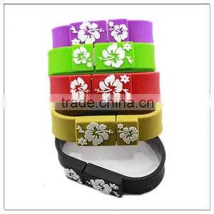 Cool Cell Phone Accessories Rubber Bracelet Usb Flash Drives for Promotional Gift(PVC-LY003) thumbnail-5